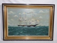 Signiertes ölgemälde segelsc gebraucht kaufen  Deutschland