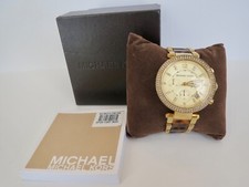 MICHAEL KORS Parker MK5688 39mm caixa de aço inoxidável banhada a ouro com caixa original comprar usado  Enviando para Brazil