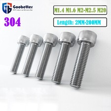 M1.4-M5 Hochfeste 12.9 304 A2 Feingewinde Zylinderkopf Innensechskant 10 Stück comprar usado  Enviando para Brazil