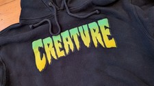 Creature skateboard hoodie for sale  KILMACOLM