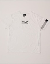 Camiseta gráfica masculina EMPORIO ARMANI 11-12 anos algodão branco HA01 comprar usado  Enviando para Brazil