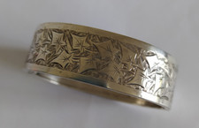 Pulseira de punho padrão folha prata 600 vitoriana comprar usado  Enviando para Brazil