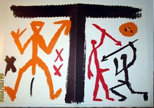 Penck einladungskarte abstrace gebraucht kaufen  Berlin