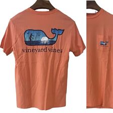 Camiseta Vineyard Vines Naranja Manga Corta Cuello Redondo Stand Up Paddle Ballena SUP S, usado segunda mano  Embacar hacia Argentina