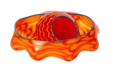 Dale Chihuly Tiger Lily Seaform Pair Signed  Orange Hand-Blown Glass for sale  Minneapolis