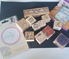 Wooden craft stamps for sale  EGHAM