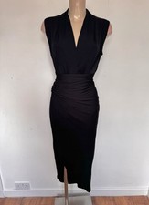 Black plunge neckline for sale  WALTHAM CROSS