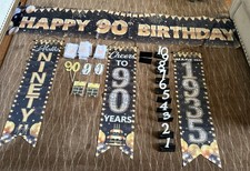 ⭐️Lote Decoración Fiesta Cumpleaños 90. Muchos artículos - por favor leer descripción.⭐️ segunda mano  Embacar hacia Mexico