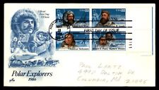 Mayfairstamps US FDC 1986 Polar Explorers combo trenó cães capa primeiro dia aap_89 comprar usado  Enviando para Brazil