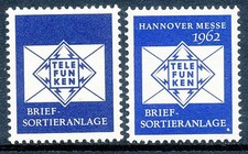 TELEFUNKEN Briefsortieranlage Hannover Messe 1962 Postautomatisation postfrisch comprar usado TELEFUNKEN Briefsortieranlage Hannover Messe 1962 Postautomatisation postfrisch comprar usado  Enviando para Brazil