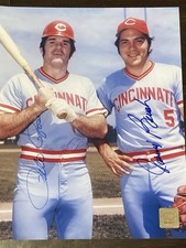 Foto autografada assinada por Pete Rose, Johnny Bench Cincinnati 8x10 com certificado de autenticidade comprar usado  Enviando para Brazil