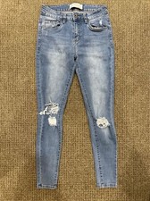 Usado, Jeans jeans Pit Bull Premium feminino tamanho 5/6 skinny desgastado azul costura interna 28" comprar usado  Enviando para Brazil