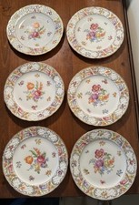 "Juego de 6 platos de ensalada Schumann Alemania Emperatriz Dresde Flores 7 3/4"" Como nuevos" segunda mano  Embacar hacia Mexico