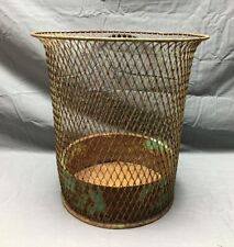 Vintage Metal NEMCO Wire Trash Can Padrão Diamante Único Rusty Old 660-22B comprar usado  Enviando para Brazil