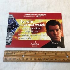 Cartão postal anúncio 007 filme Omega Seamaster relógio Pierce Brosnan 1999 comprar usado  Enviando para Brazil
