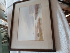 Antique watercolour lake for sale  LONDON