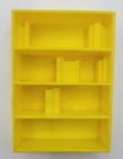 Estuche de libros de plástico amarillo vintage para muebles para casa de muñecas de 2,5" de alto MCM segunda mano  Embacar hacia Argentina