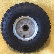 Usado, 4.10/3.50-4 - Pneu em aro de 5” com tubo para carrinho de cortador de grama 10” pneu 5/8” eixo comprar usado  Enviando para Brazil