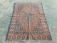 Tapete de lã vintage tradicional feito à mão oriental multicolorido 195x130 cm, usado comprar usado  Enviando para Brazil