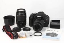 Kit de zoom duplo Canon EOS Kiss X5 18-55mm F3.5-5.6 55-200mm F4.5-5.6 386365, usado comprar usado  Enviando para Brazil