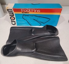 Barbatanas vintage Crown Sea Quest tamanho grande nadadeiras mergulho snorkeling com caixa comprar usado  Enviando para Brazil