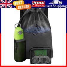 Bolsa de Natación Mochila con Cordón Malla Bolsa de Playa Deportes Gimnasio Bolsa para Mujeres Hombres (Negro) segunda mano  Embacar hacia Mexico
