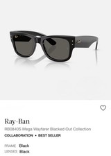 Óculos de sol Ray-Ban MEGA WAYFARER preto RB0840S comprar usado  Enviando para Brazil