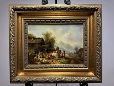 Gemälde dorfleben alpenvorlan gebraucht kaufen  Mahlow