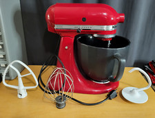 Red KitchenAid Artisan Series 5 quartos misturador de cabeça inclinada, tigela de cerâmica preta, usado comprar usado Red KitchenAid Artisan Series 5 quartos misturador de cabeça inclinada, tigela de cerâmica preta, usado comprar usado  Enviando para Brazil