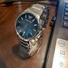 Relógio social masculino Emporio Armani Renato mostrador azul quartzo aço inoxidável comprar usado  Enviando para Brazil