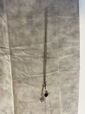 Colar de pêndulo frontal prata esterlina com quartzo leitoso e ônix 35"" comprar usado  Enviando para Brazil