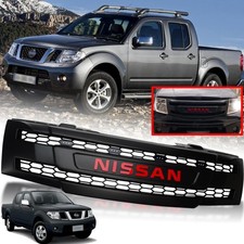 Grelha frontal preta vermelha fit nissan navara frontier d40 2005-13 led branco comprar usado  Enviando para Brazil