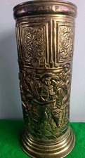 Vintage brass embossed for sale  LEIGH