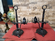 Antique iron candlesticks for sale  ARUNDEL