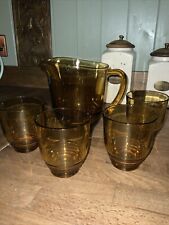 Vintage amber glass for sale  WISBECH