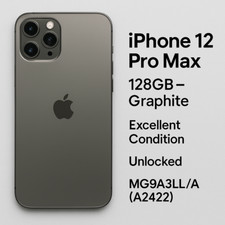 iPhone 12 Pro Max 128 Go Graphite – Débloqué – Parfait État – A2342 MG9A3LL/A comprar usado  Enviando para Brazil