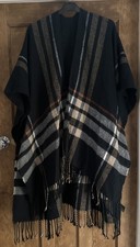 Poncho plaid checked for sale  IPSWICH