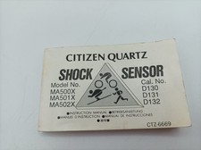 Citizen Quartz Shock Sensor Watch Instruction Manual – MA500X / MA501X / MA502X, usado comprar usado  Enviando para Brazil