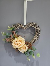 Wicker heart wreath for sale  STONE