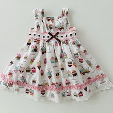 Vestido infantil Maggie & Zoe 2T menina festa chá doces cupcake bolo primavera verão comprar usado  Enviando para Brazil
