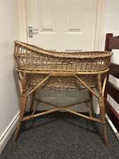 vintage wicker moses basket for sale  DEESIDE