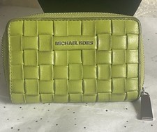 Porta-cartões pequena de couro verde Michael Kors, usado comprar usado  Enviando para Brazil