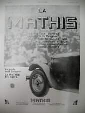 Publicite presse mathis d'occasion  Mazamet