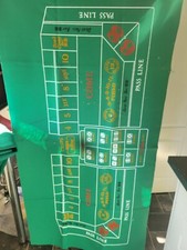 CAPA DE MESA DE FELTRO PARA CASSINO CRAPS.  6 pés por 3 pés.  EXCELENTE ESTADO. comprar usado  Enviando para Brazil