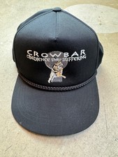 Chapéu caminhoneiro corda preta CROWBAR "Obediência através do sofrimento" Goth Brooks comprar usado  Enviando para Brazil