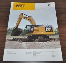 Folheto de especificação para gatos escavadeira escavadeira Caterpillar 336E L Prospekt DE comprar usado  Enviando para Brazil