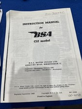 Bsa c12 1958 for sale  TOTNES