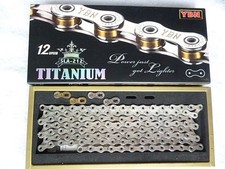 ▲ Corrente de bicicleta de rolo de titânio YBN SL-212 - 12 velocidades - Prata - 126 elos - encerada comprar usado  Enviando para Brazil