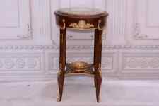 Mesa redonda barroca com mármore, madeira, porcelana e latão – Elegante suporte floral comprar usado  Enviando para Brazil
