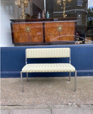 Banco listrado cromado década de 1970 Hollywood Regency modernista mesa vintage italiana comprar usado  Enviando para Brazil